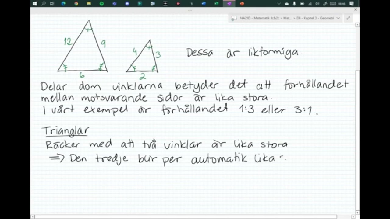 Matematik 2c - Kapitel 3 - 3.3 Likformighet