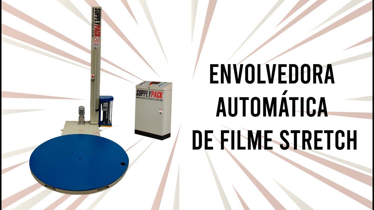 ENVOLVEDORA STRECHADEIRA PALETIZADORA SEMI-AUTOM&Aacute;TICA DE FILMES STRETCH