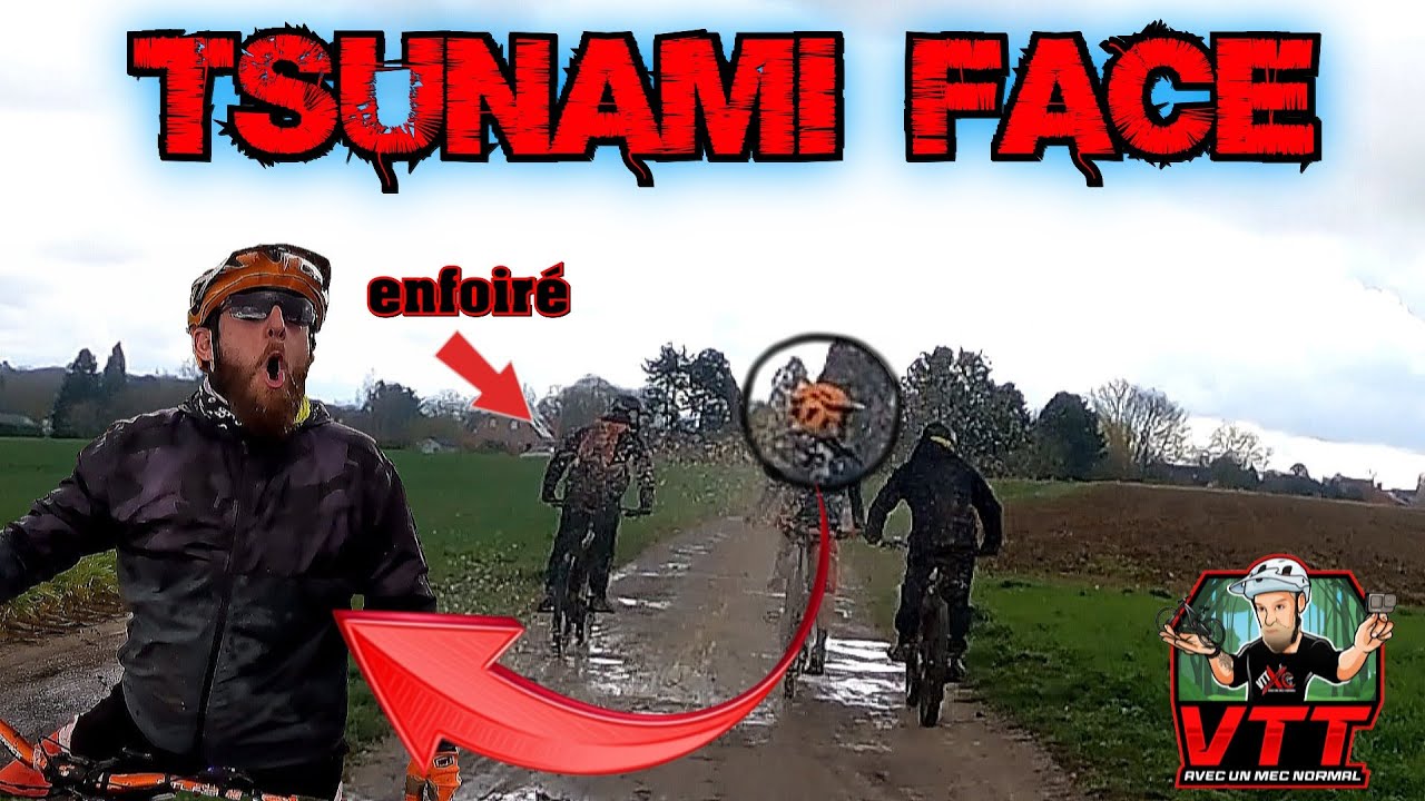 VTT Flaque en pleine tronche ! Obligé tu rigoles 🤣