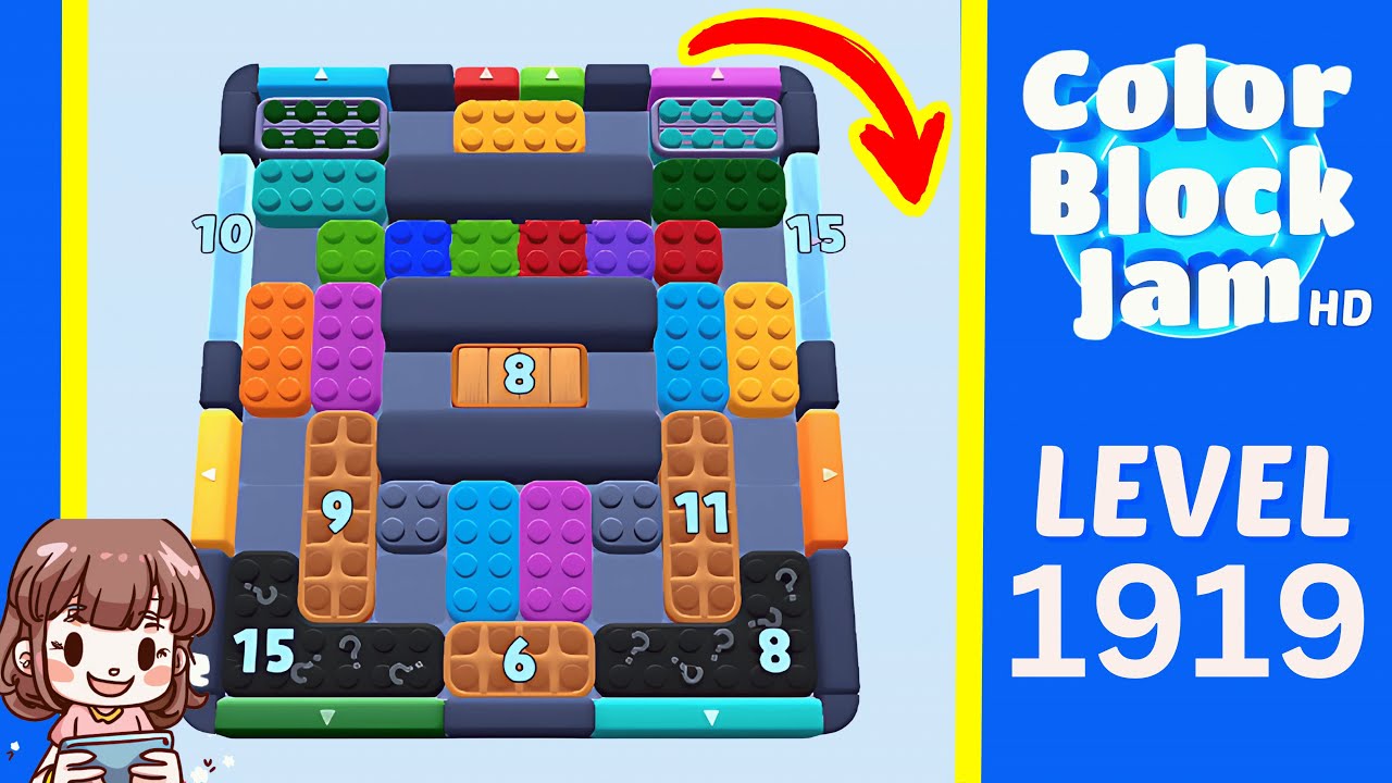 Color Block Jam Level 1010 (1919) Solution Walkthrough