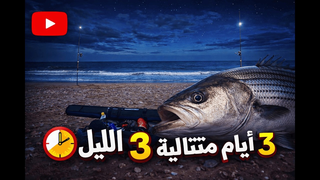 3 أيام متتالية صيد من الشاطئ 🎣 القليل من السمك و الكتير من الصبر