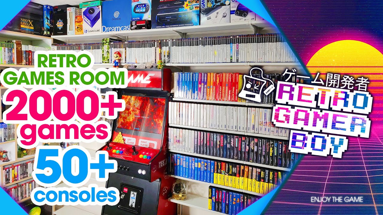 Awesome Retro Games Room Tour - 2000+ Games 50+ Consoles