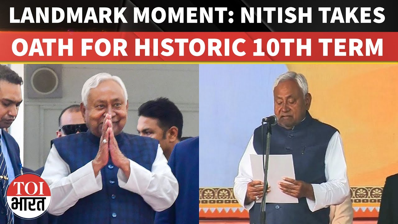 Return of Kingmaker: Nitish Kumar Takes Oath as Bihar CM, Begins Historic 10th Term in Office