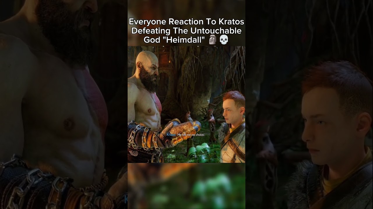 Everyone Reaction To Kratos Defeating The Untouchle God Heimdall 🗿💀 #godofwar #shorts
