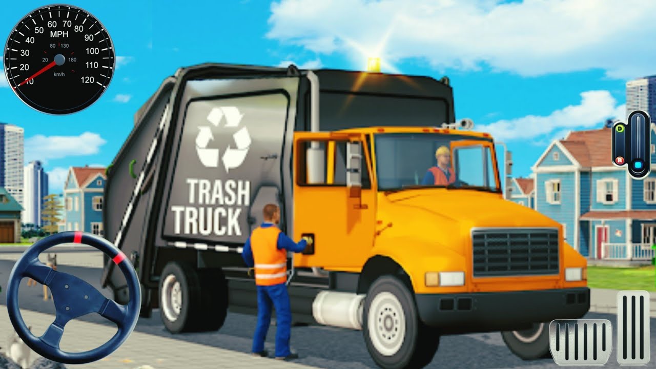 Garbage Extreme Truck Simulator 2025 - Real Garbage Truck Game 3D - Android Gameplay
