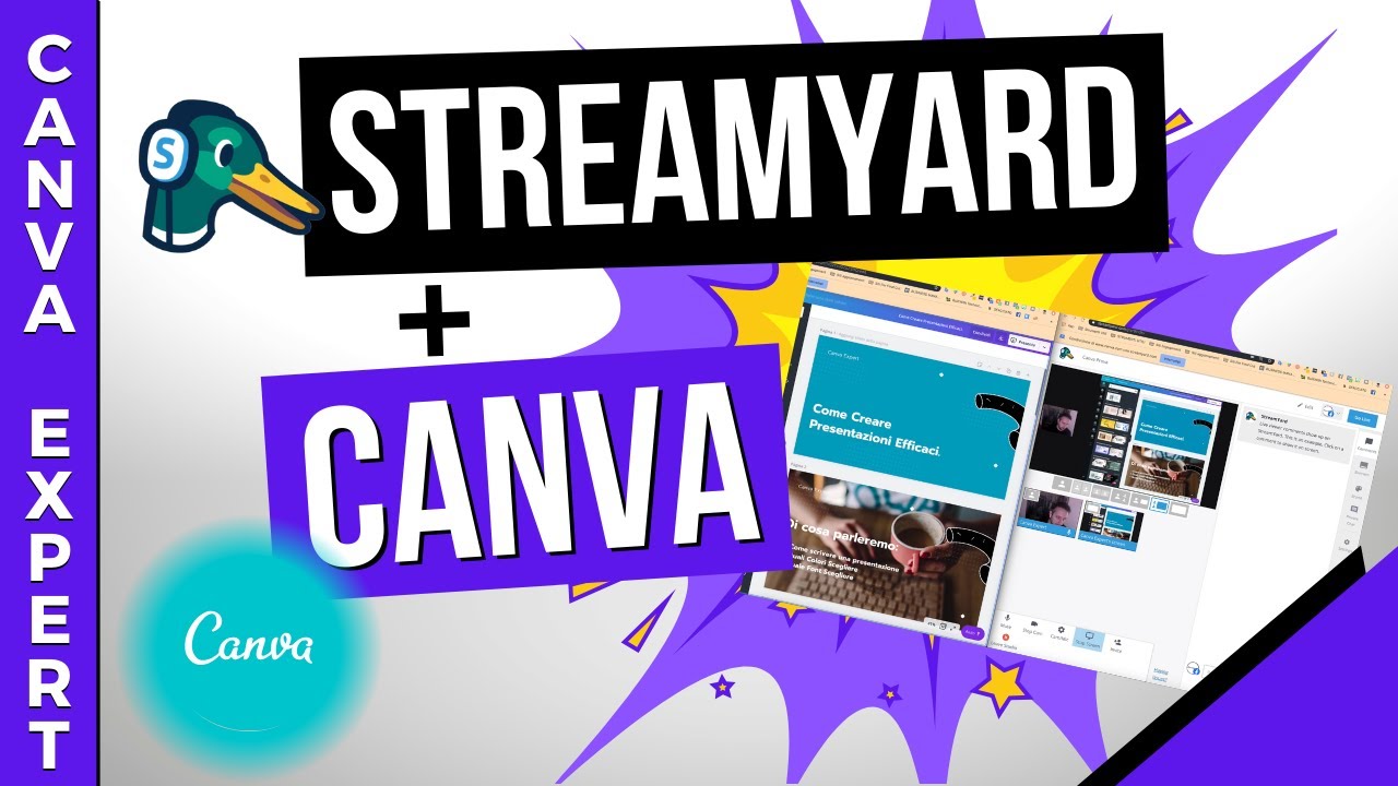 [STREAMYARD Tutorial] StreamYard + Canva per Presentazioni Live DA PAURAAAAA!