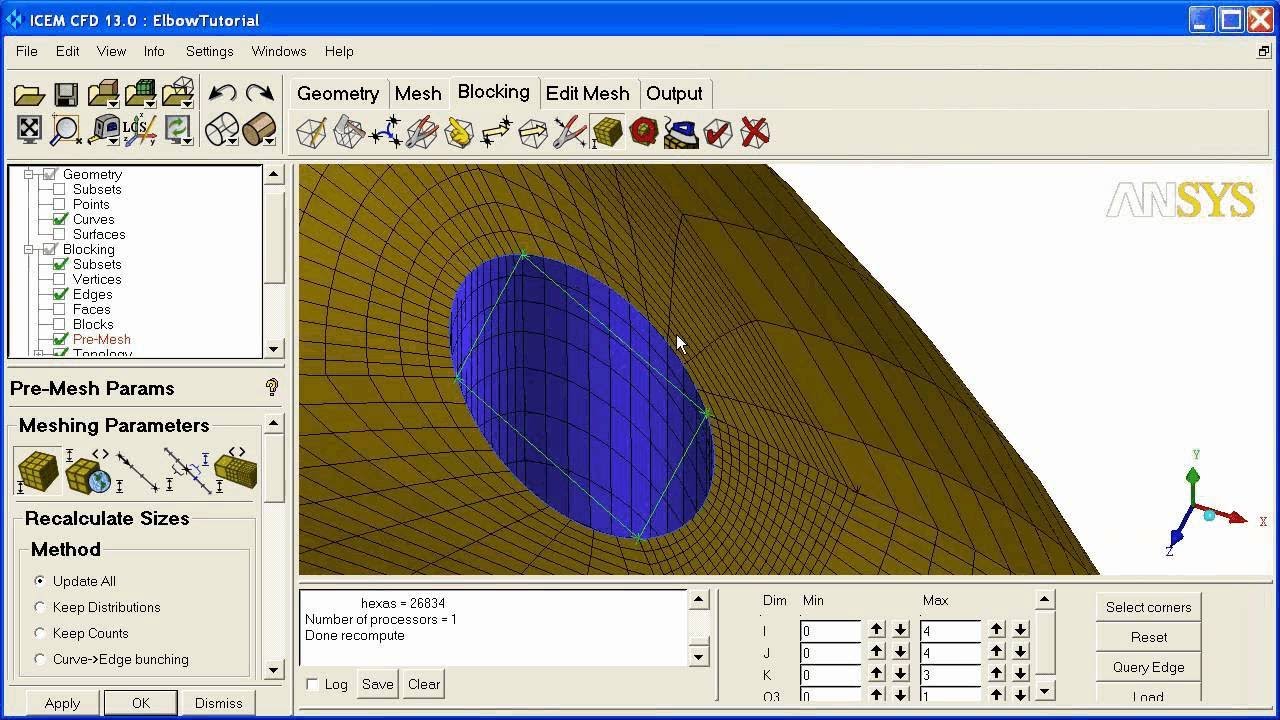 ANSYS ICEM CFD HEXA 3D Elbow [Tutorial]