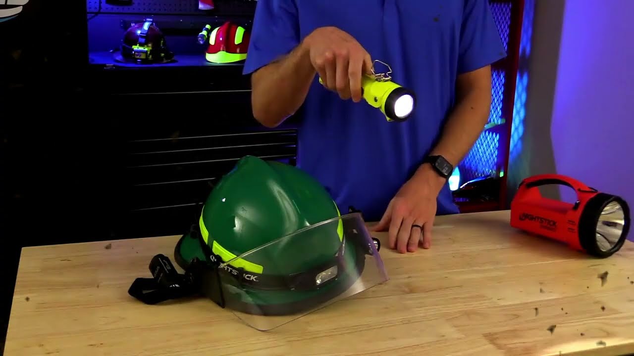 Nightstick XPP-5466R Intrinsically Safe Helmet-Mounted Multi-Function Dual-Light Flashlight - Red