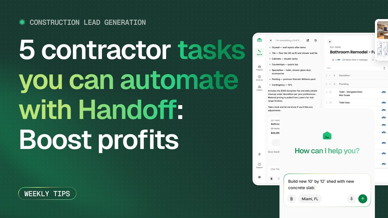 🚨 5 Contractor Tasks You Can Automate with Handoff: Boost Profits