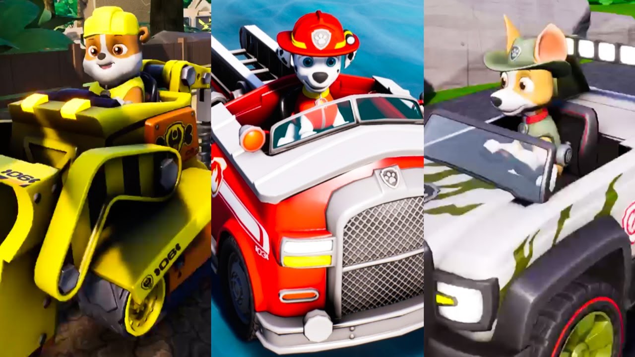 PAW PATROL: GRAND PRIX 🏁🐶 - RACING WITH RUBBLE, MARSHALL, TRACKER
