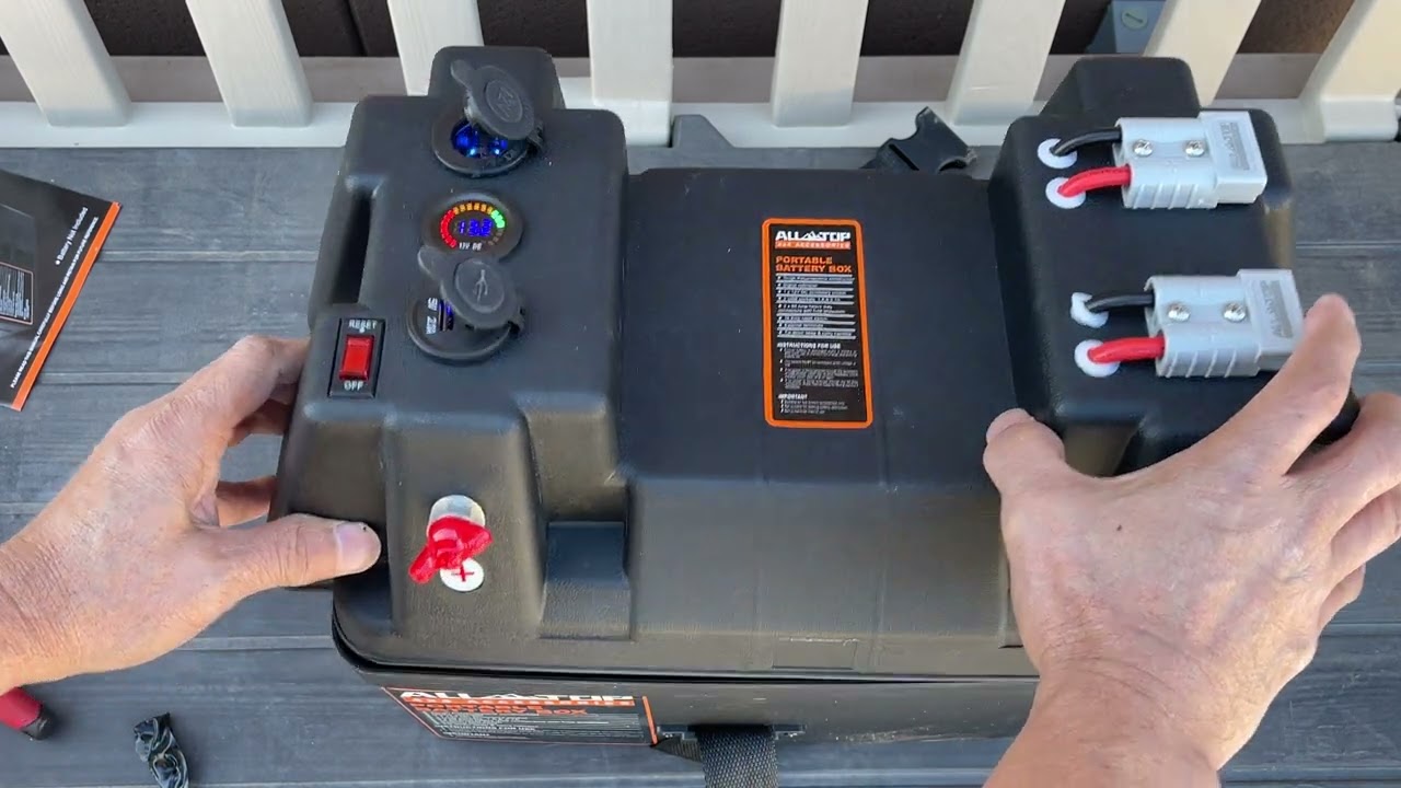 Распаковка аккумуляторного блока ALL-TOP Smart Battery Box, морского корпуса на 12 В с разъемами ...