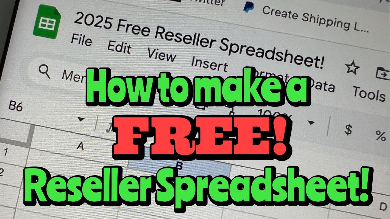 How to make a FREE Reseller Spreadsheet! Updated 2025 Guide!