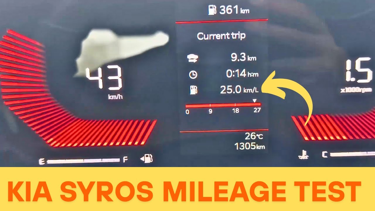 Kia Syros Petrol Mileage Test | City + Highway