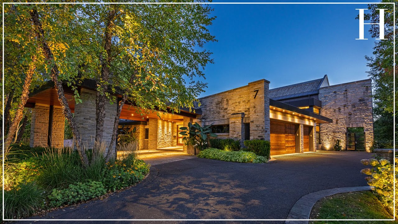 Everscape: A Frank Lloyd Wright Inspired Architectural Masterpiece - 7 Oxbow Road, Toronto