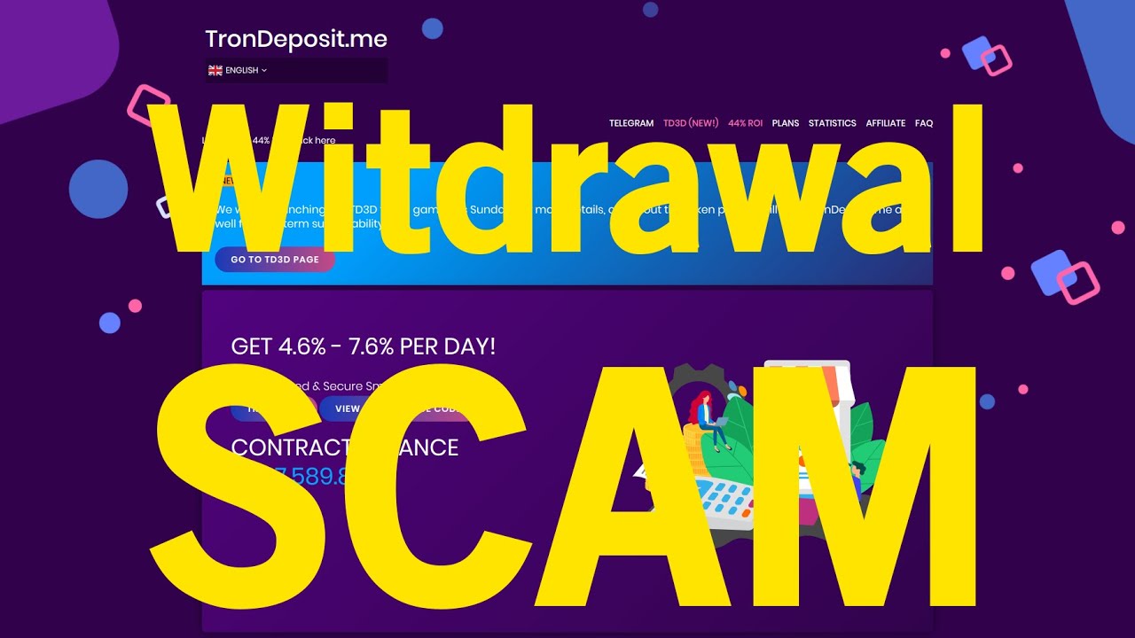 SCAM: trondeposit.me withdraw button emptied users wallets!