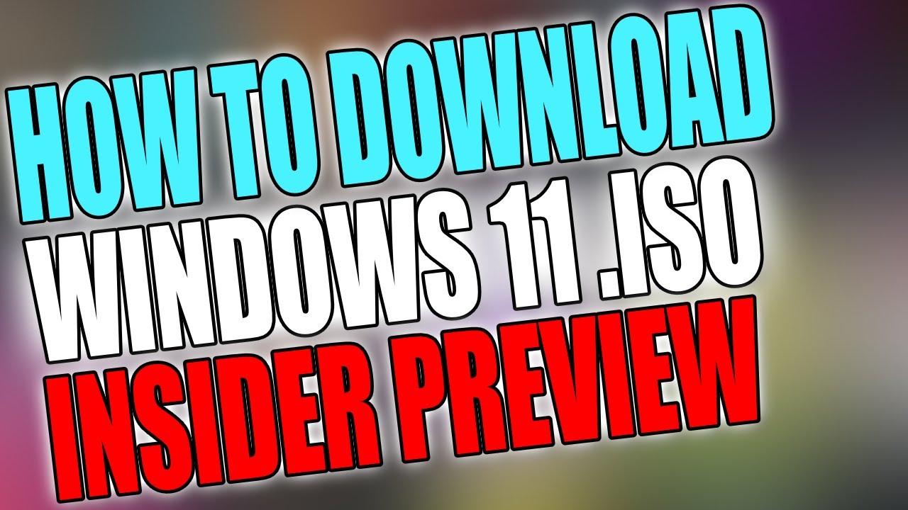 How To Download Windows 11 Insider Preview iso Image