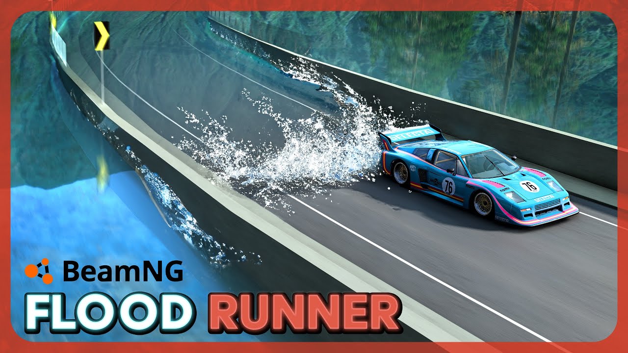 Coming soon! Beamng Flood Escape map: Floodrunner  (paid) - Teaser