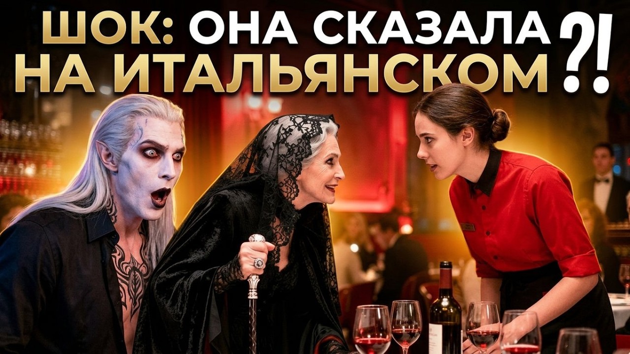 Король вампиров был ошеломлен словами официантки, обращенными к его матери на итальянском языке.
