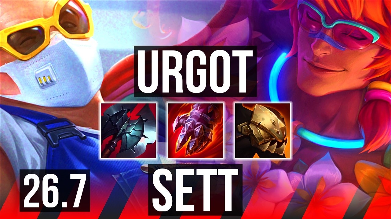 URGOT vs SETT (TOP) | Perfect KDA: 12/0/3 | EUW Challenger | 26.7