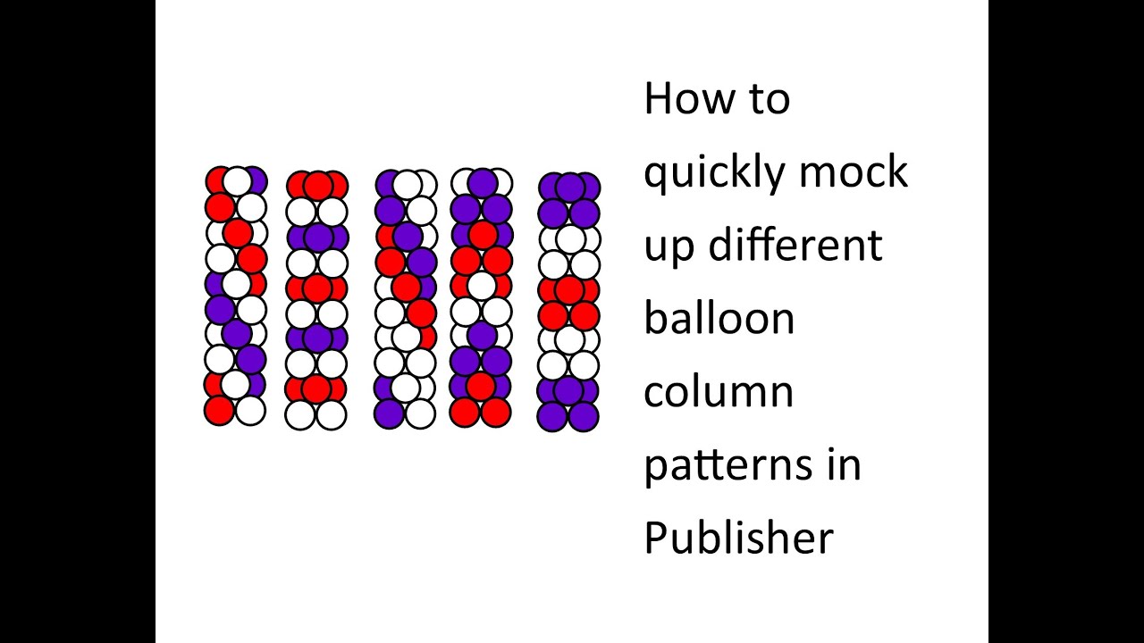 Publisher Tutorial: How to Make Balloon Columns and color them in to Show Pattern Options
