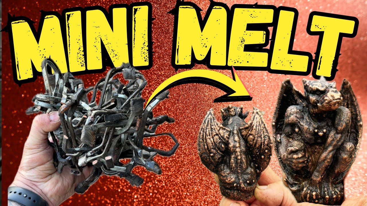 Горгулья из чистой меди &mdash; ASMR Mini Melt &mdash; BigStackD Copper Casting &mdash; Trash To Treasure