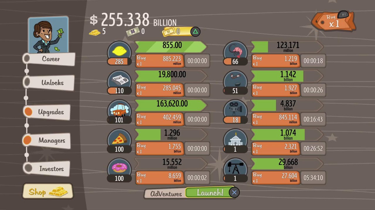 Adventure Capitalist [crashed] (wish it was this easy)