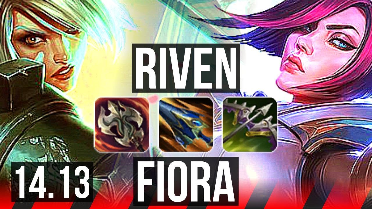 RIVEN vs FIORA (TOP) | 80% winrate, Rank 3 Riven, 13/1/3, 7 solo kills | JP Grandmaster | 14.13