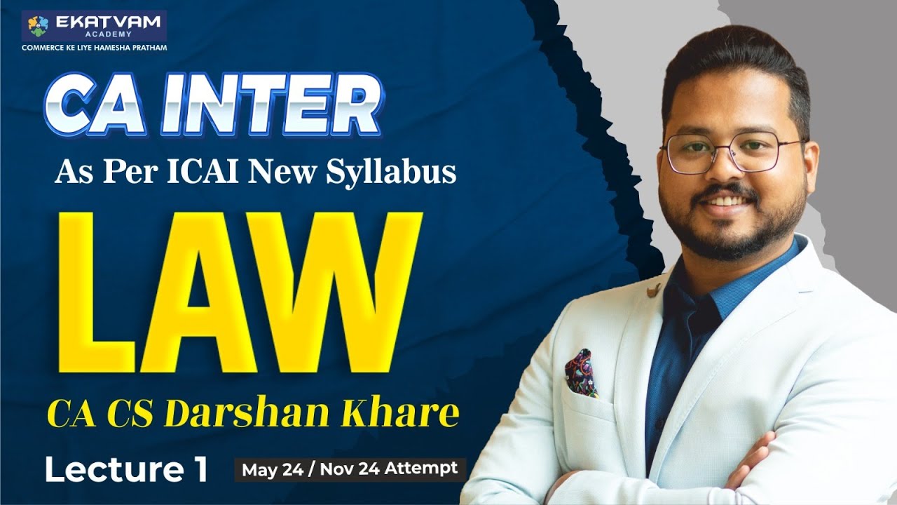 Demo Lec 1 | 😍Oyo Story Best Lecture | CA Inter Corporate & Other Laws For May 24 | CA Darshan Khare