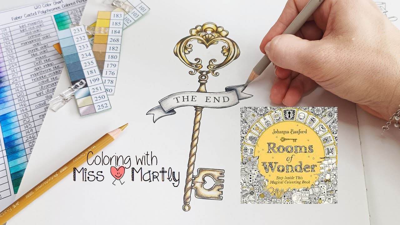 How to color GOLD | Rooms of Wonder by Johanna Basford with Polychromos Key