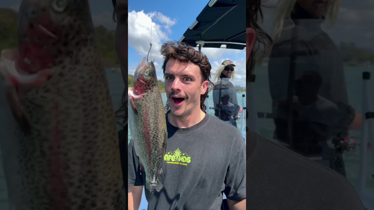&ldquo;That&rsquo;s how you catch a trout&rdquo; - Tassie trout lady #aussie #bogan #fishing #trout