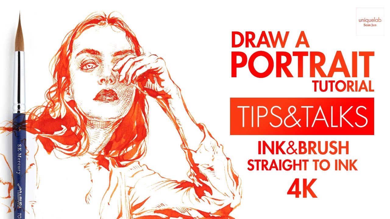 Portrait Drawing with Coloring Image / ENG&KOR Sub