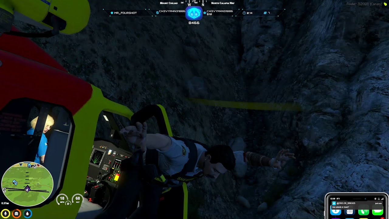 Sheriff Kyle Jumps Out Of Helicopter During A Rescue Mission!! It Ends Badly!!!😅😅😅| NoPixel GTA RP