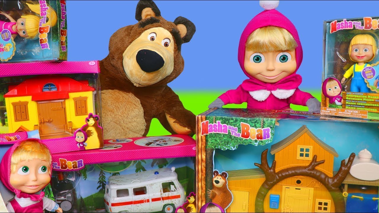 Masza i Niedźwiedź zabawki Zestaw ratunkowy z karetką Masha and the Bear Toys