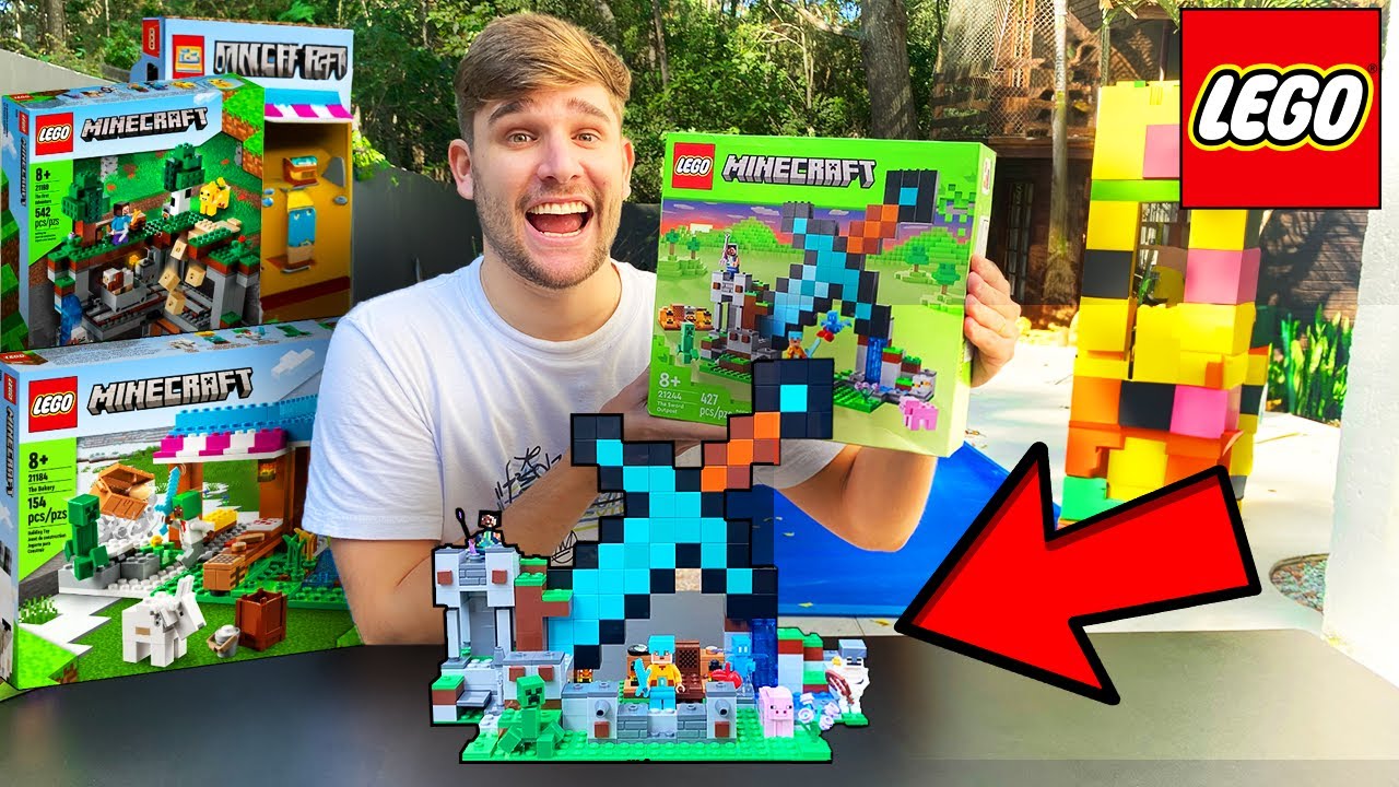 montei um LEGO de 500 PEÇAS de MINECRAFT