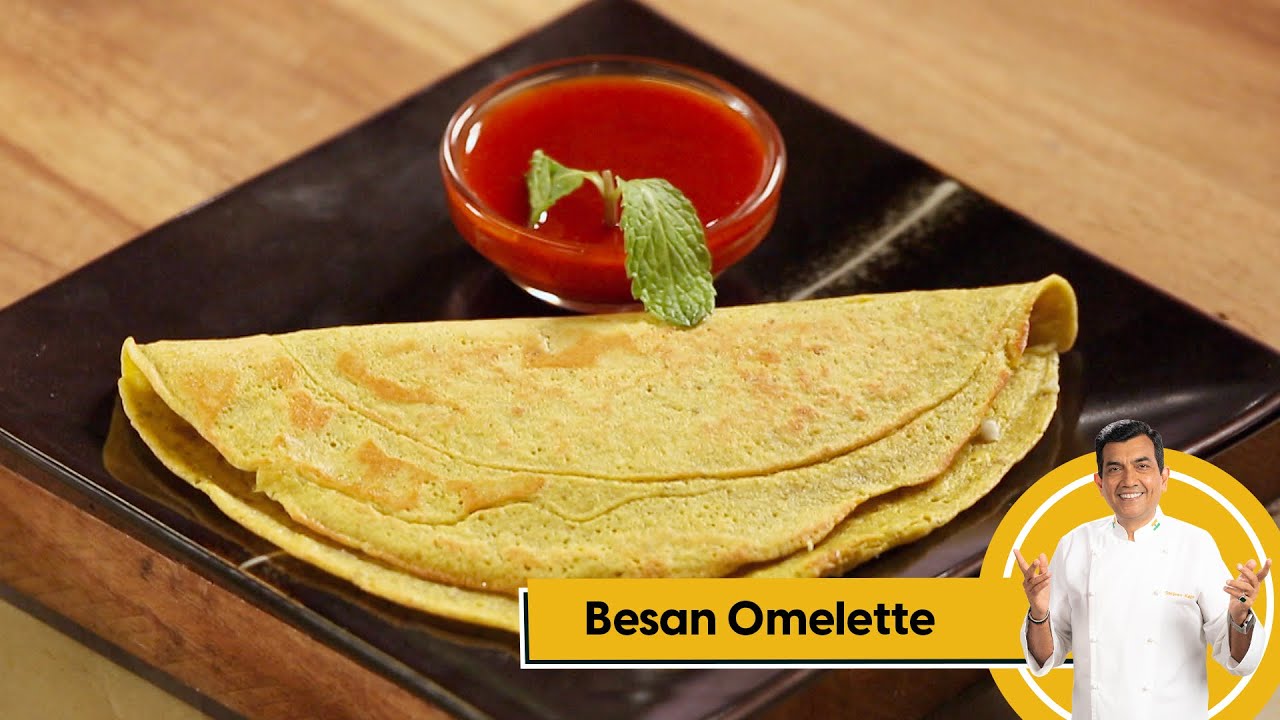 Besan Omelette | बेसन ऑमलेट | Easy Breakfast Recipes | Quick Veg Omlette | Sanjeev Kapoor Khazana