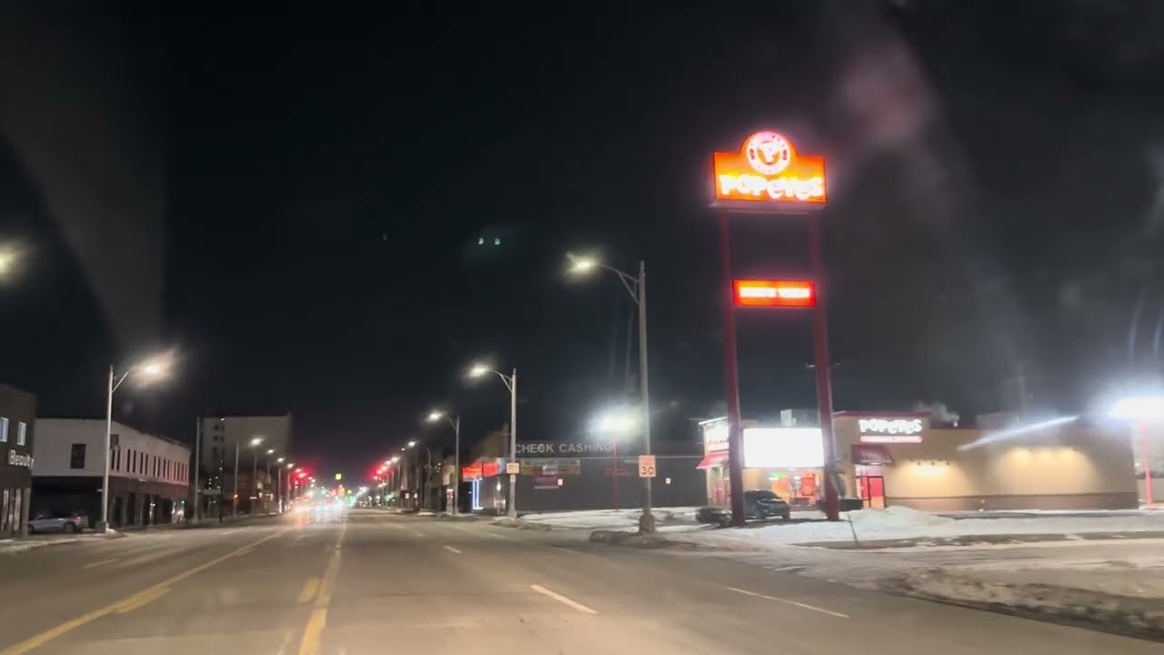 BELOW ZERO IN HIGHLAND PARK MICHIGAN #NIGHTDRIVE #MICHIGAN