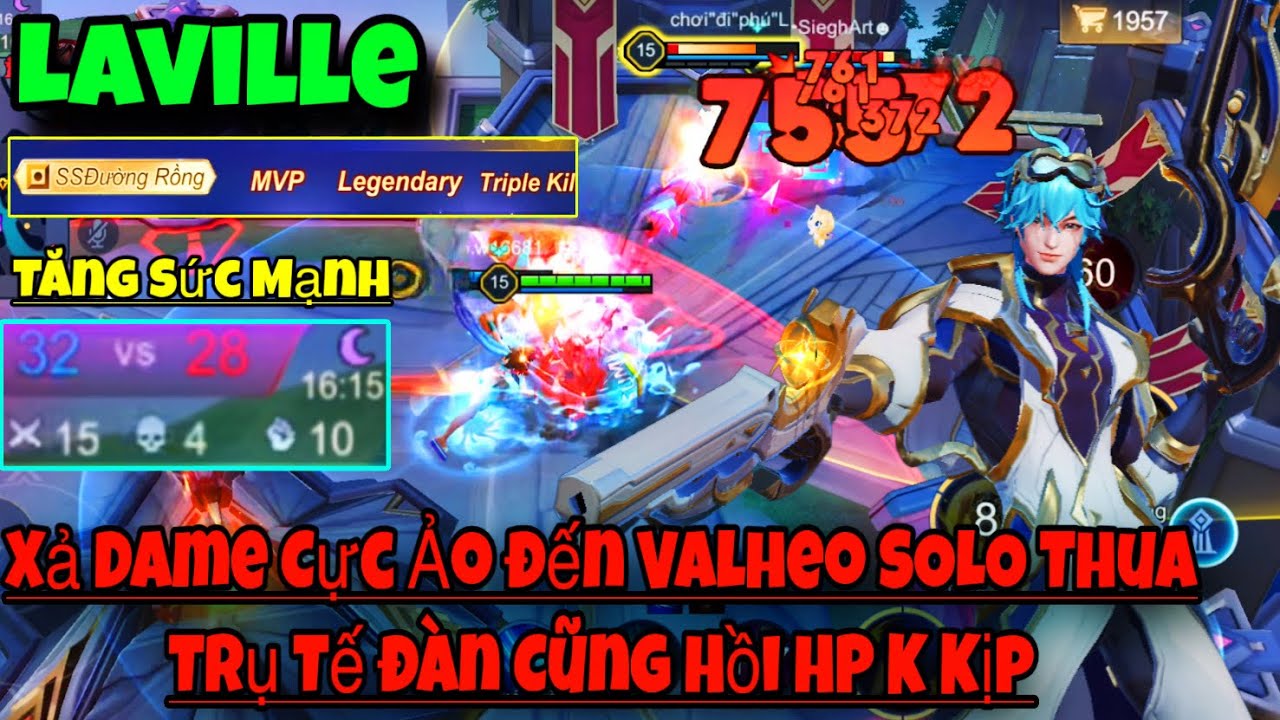 LAVILLE Liên Quân || Xả Dame Cực Ảo SOLO Đến Van Heo Cũng Thua Trụ Tế Đàn Hồi HP K Nổi