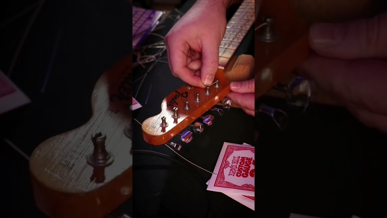 How I restring vintage tuners | #guitarist #guitar #electricguitars #vintageguitar