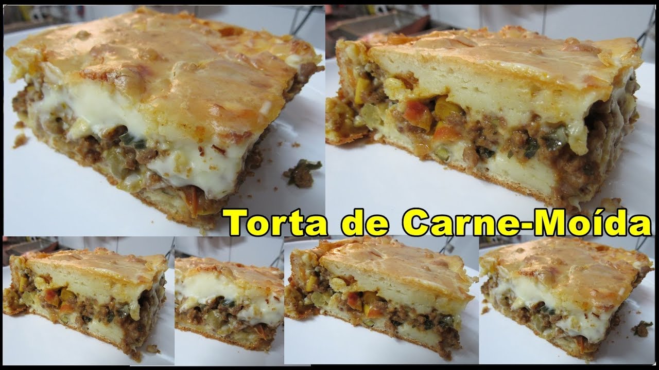 Torta de Carne-Moída com Requeijão Cremoso de Liquidificador