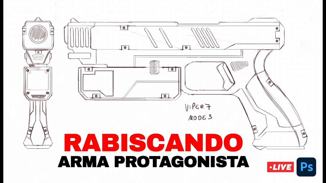 Desenhando ao vivo a Arma do Nathan