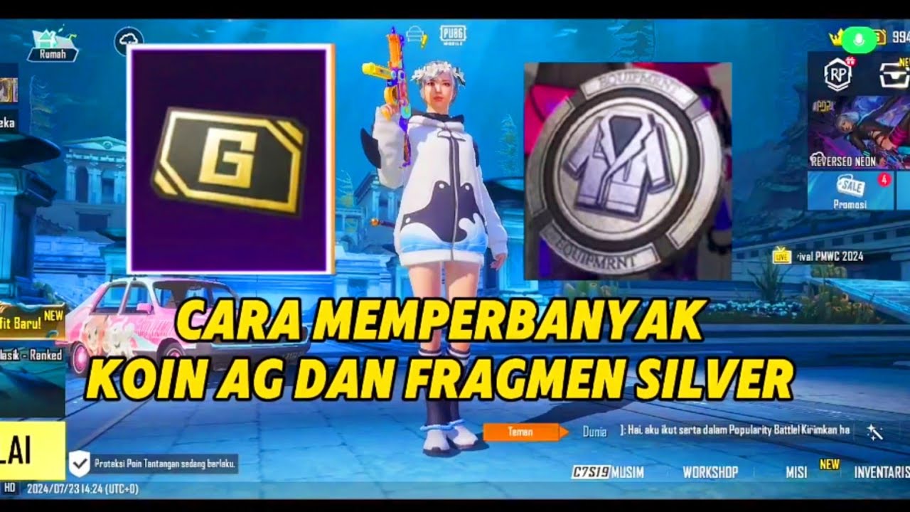CARA MEMPERBANYAK KOIN AG DAN FRAGMEN SILVER || Pubg Mobile