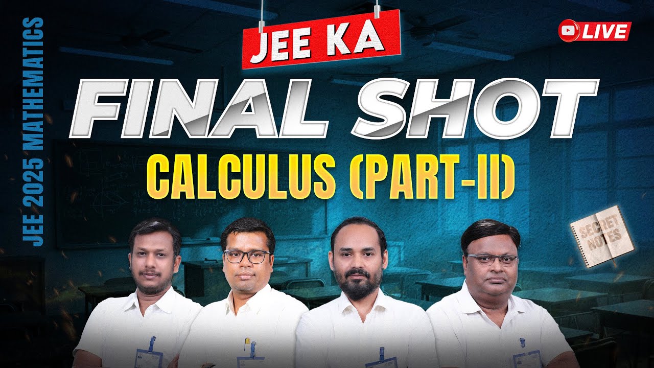 JEE Ka Final Shot 🎯 Maths Power Session 🔥 Calculus (Part-2) in One Go | ALLEN JEE