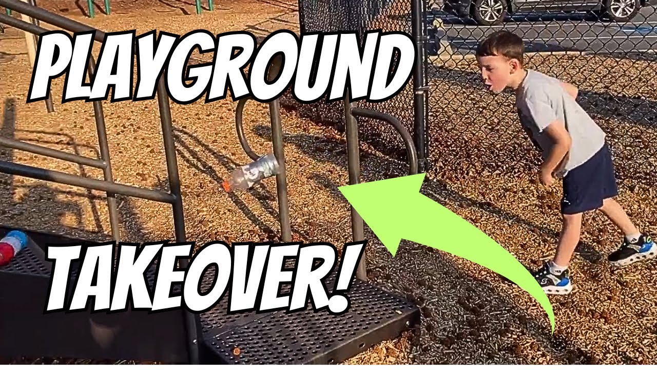 Dip Flips on Abandoned Exercise Equipment
