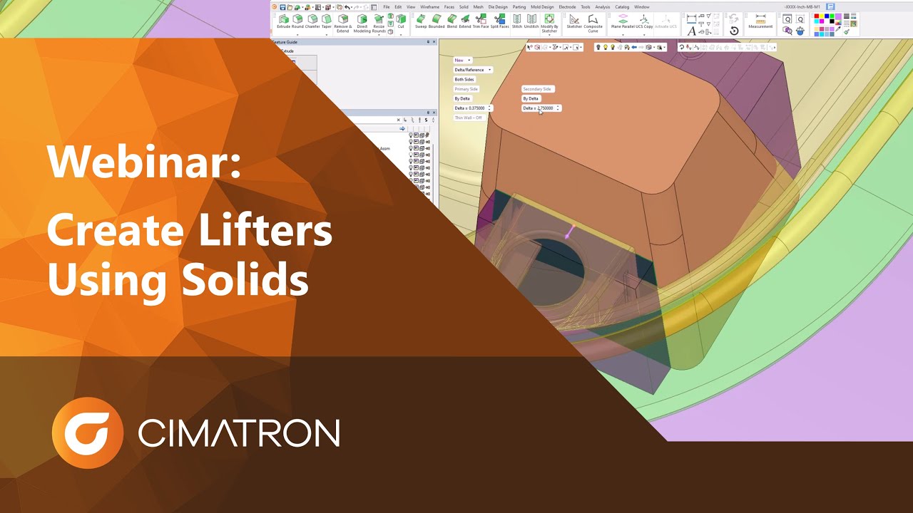 Create Lifters by Using Solid | Cimatron Spotlight Webinar