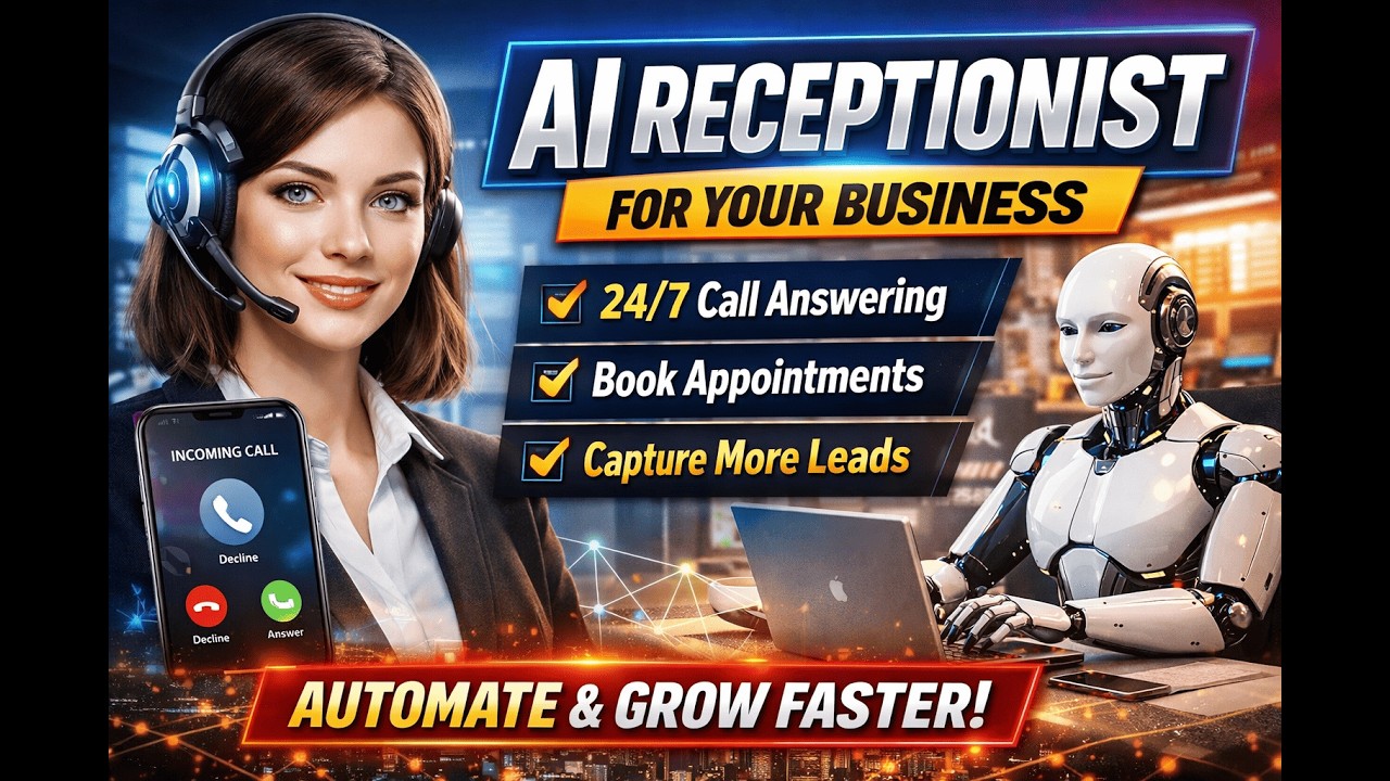 AI Receptionist for Businesses | Never Miss a Call Again (24/7 AI Answering Service)