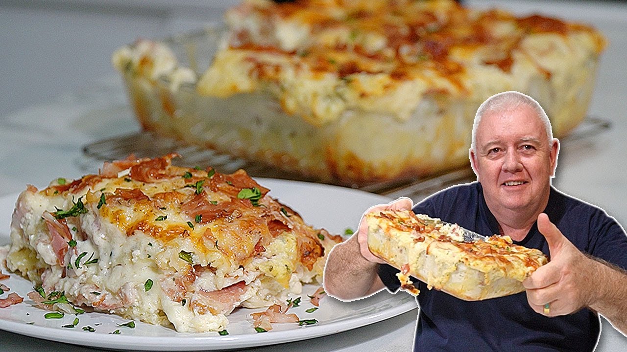 ALFREDO meets CARBONARA  becomes  LASAGNA -  Ultimate PARMESAN BACON Lasagna