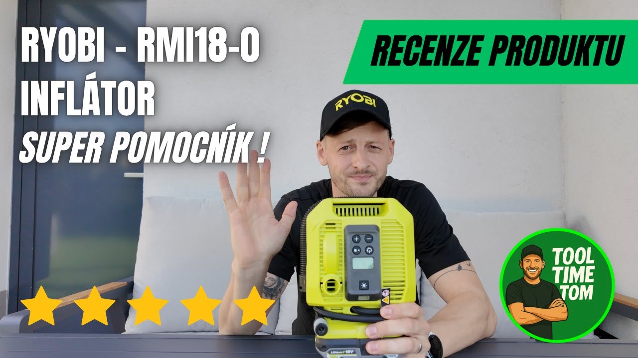 RYOBI 18V ONE+™ Inflátor RMI18-0 | Česká recenze - Tool Time Tom