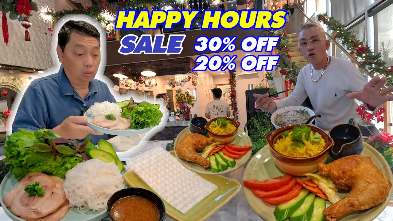 Nhà hàng Việt khai trương chưa lâu, ra 3 món mới, Happy hours khai vị sale 20% off, Phở sale 30 off