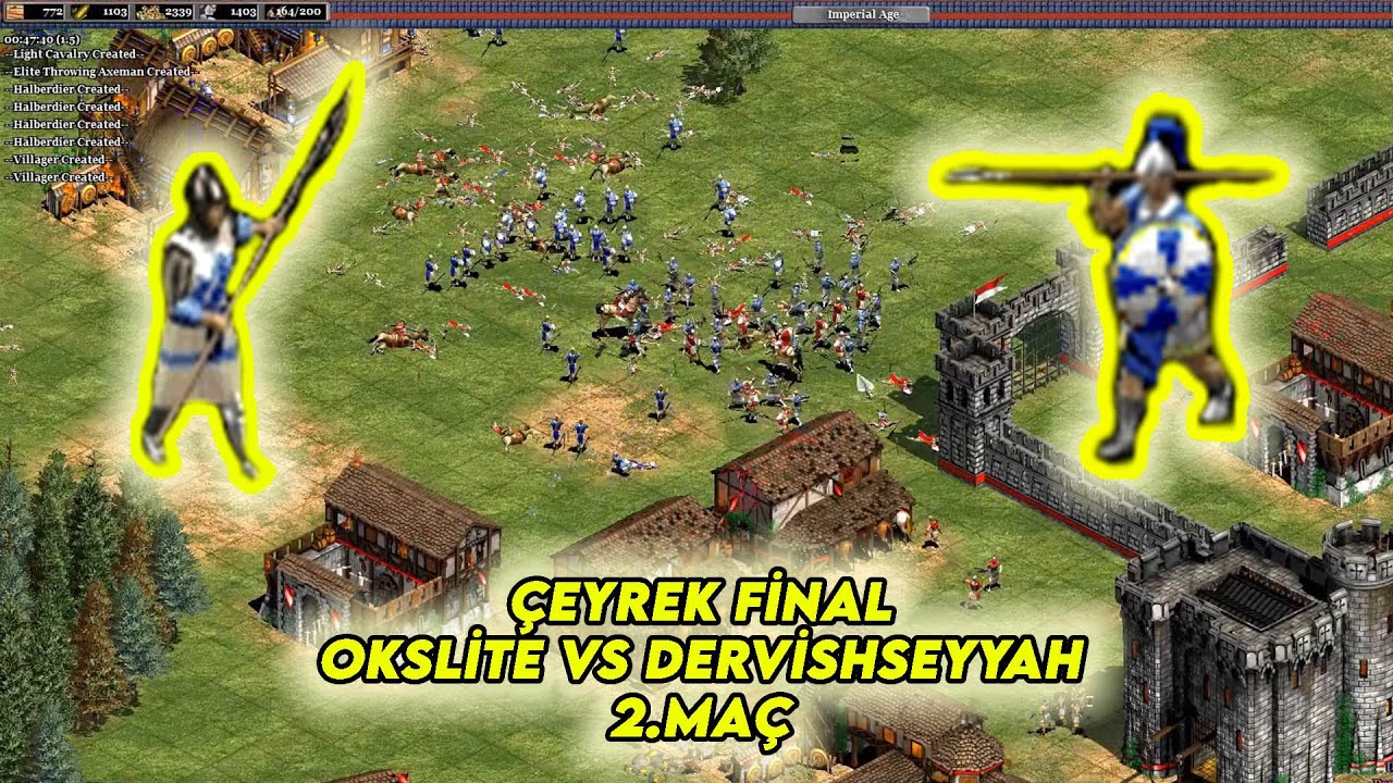 TÜRKİYE TURNUVASI ÇEYREK FİNAL--OKSLİTE vs DERVİSHSEYYAH 2. VE 3. MAÇ - AGE OF EMPİRES 2 HD EDİTİON
