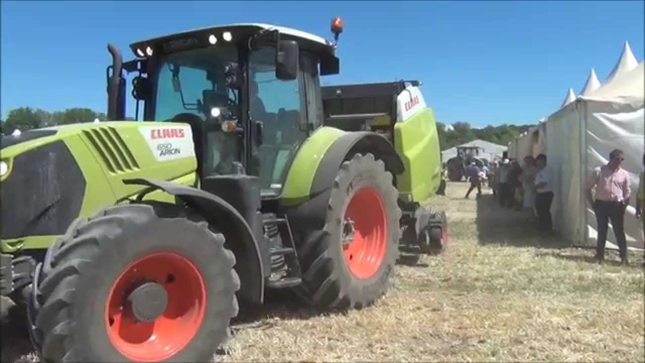 Demostración Claas Demoagro. Rotoempacadora empieza a echar humo.